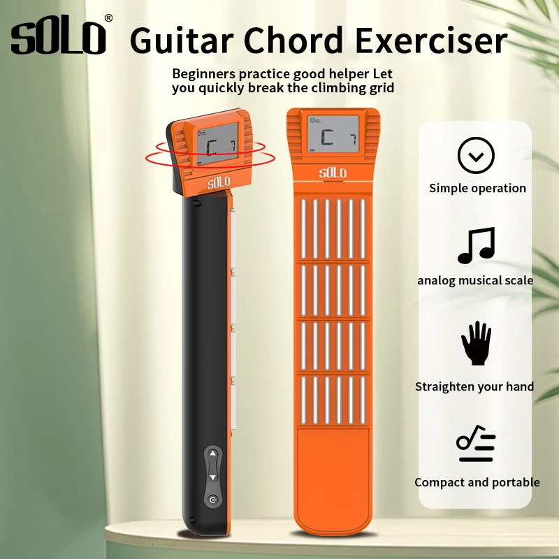 New Guitar Chord Exerciser Press-on Rotatable Screen Portable Guitar Neck Rechargeable Model for Beginner Practitioners