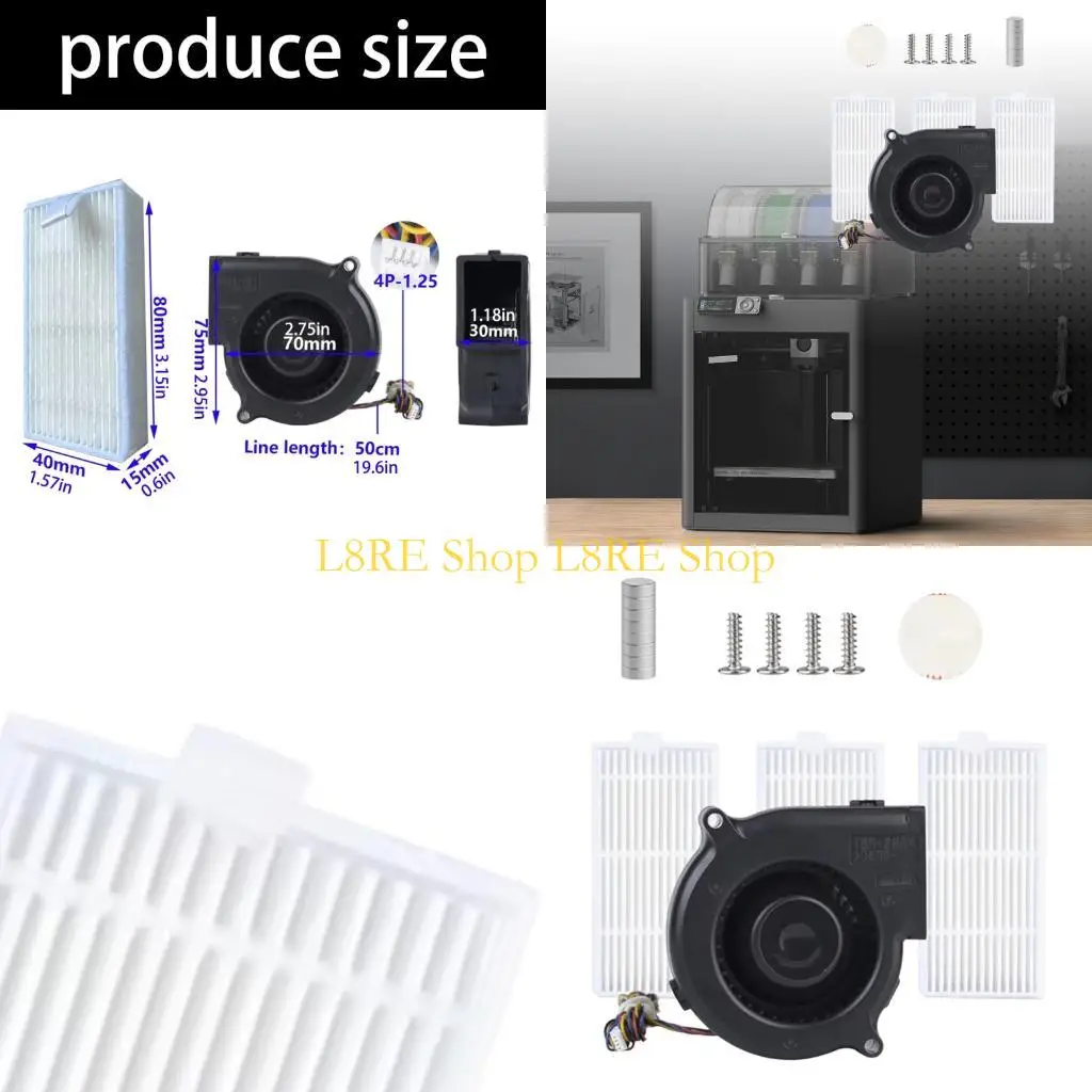 L8RE Ventilation Maintenance Fan Filter Set for Home Service Tasks