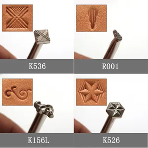 طقم ختم الجلد ، أداة ثقب معدنية ، ختم الشمع ، طوابع الثقب الحرفية ، 1 قطعة أفضل 6 آلات ختم أحذية للمبيعات - رقم 1