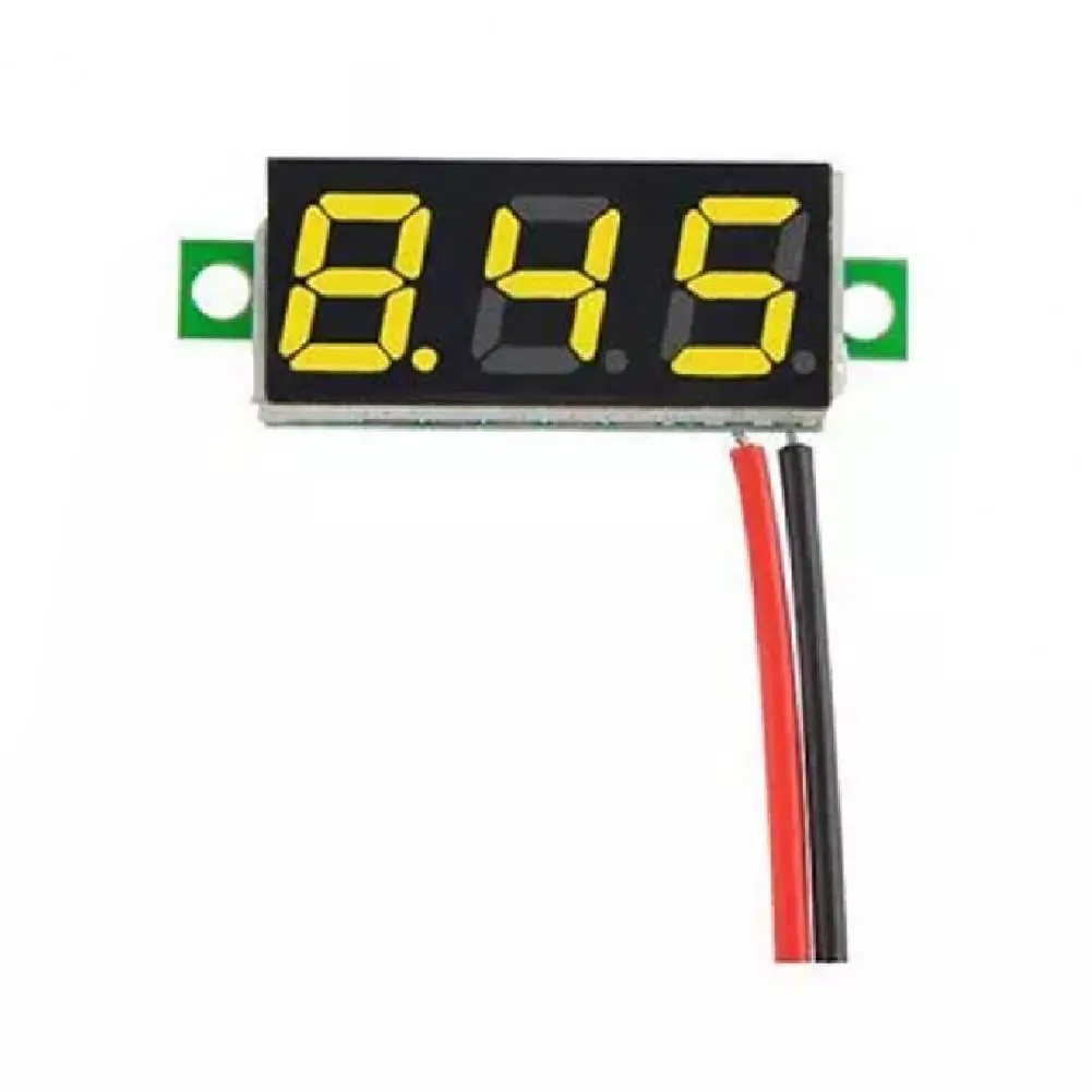 2.4 to 30V Voltage Tester Adjustable High Accuracy Mini 0.28-Inch Two-Wire Digital Voltmeter for Car