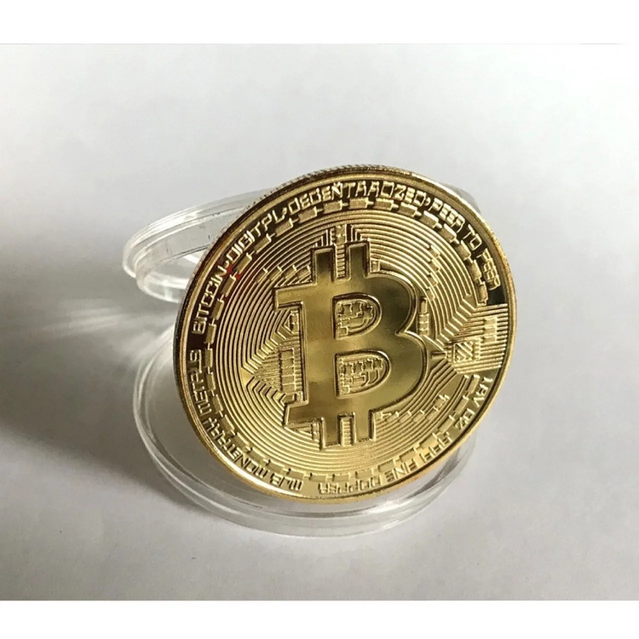 Gold Plated Bitcoin Coin Collectible Art Collection Gift Physical Commemorative Casascius Metal Antique Imitation Happy Birthday
