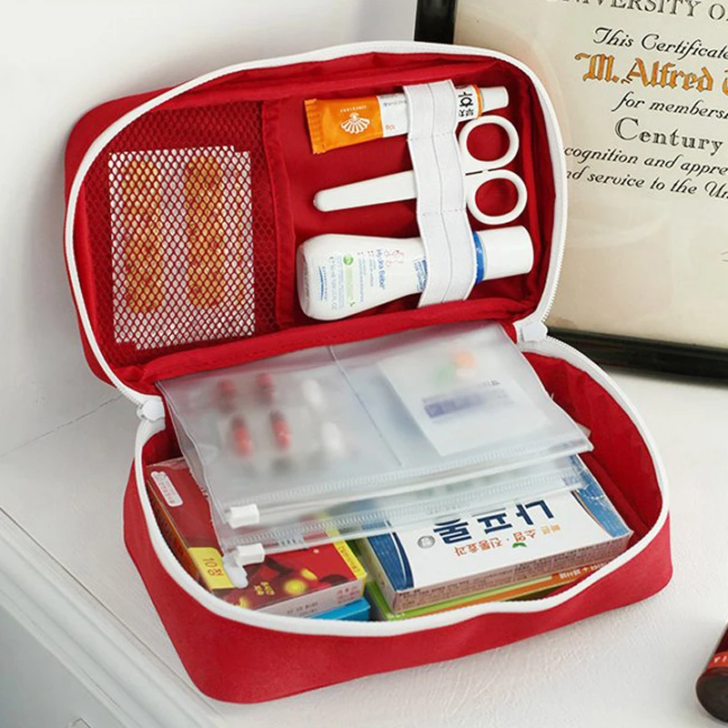 Sac de rangement médical portable pour voyage en plein air, trousse de premiers soins, kits d'urgence médicale, Oxford, grande capacité, maison, médecine, pilule