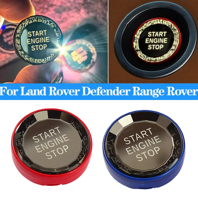 

Crystal Style Car Start Stop Engine Switch Button Cover Buttons Trim For Land Rover Defender 2022-2024 For Range Rover 2023-2024