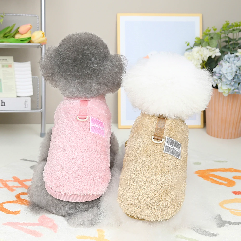 Soft Flannel Small Dog Clothes Winter Warm Puppy Cat Sweater Coat Chihuahua Pet Clothing Jumpsuit for Small Medium Dogs Yorkie