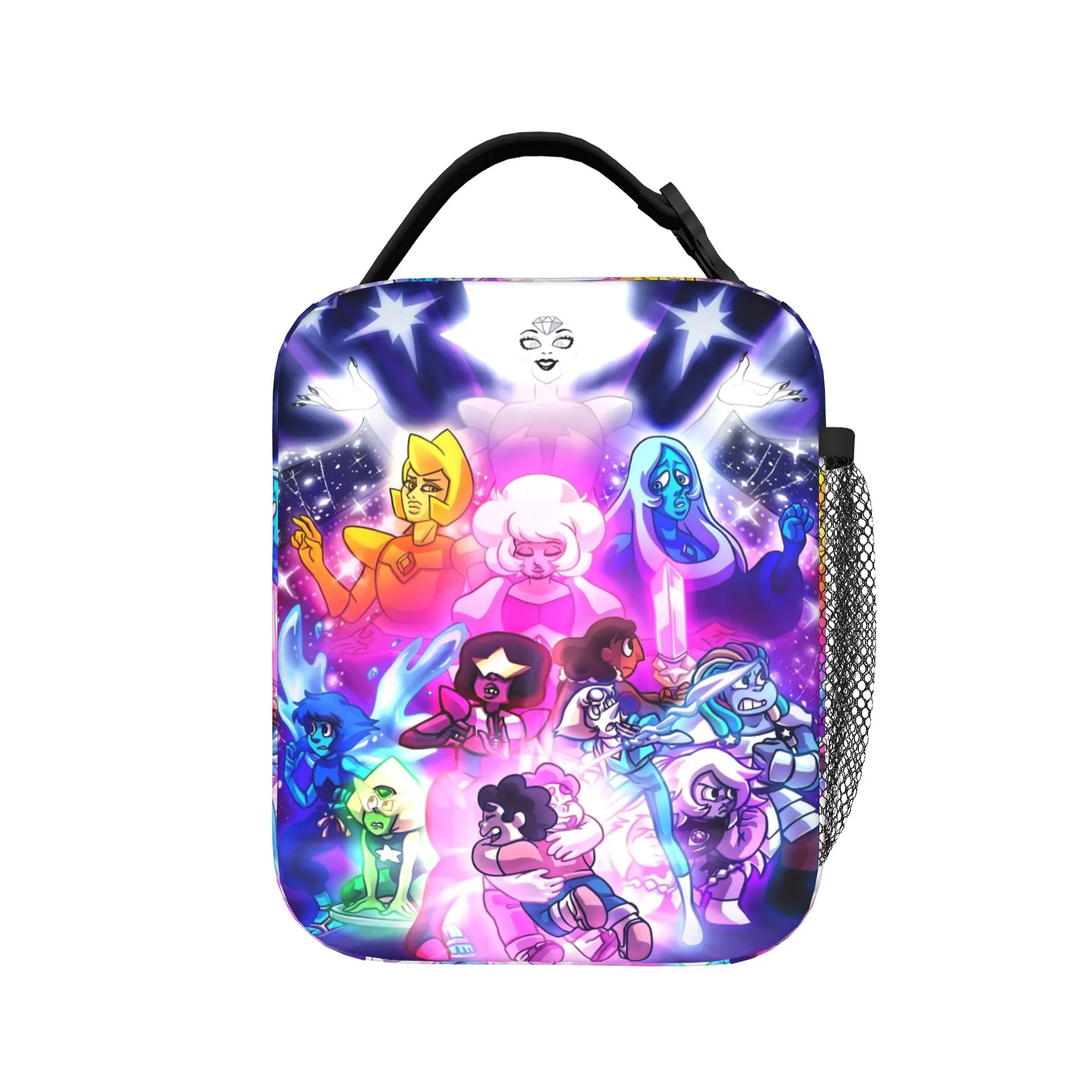 Crystal Gems Steven Universe  Lunch Bag Travel Portable Thermal Lunch Bags For Men  Oxford Print Cooler Bag