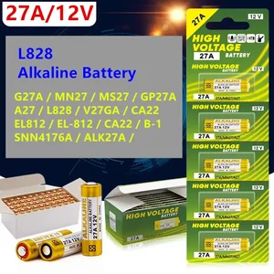 Alkaline Batterie 12V A27 27A G27A MN27 MS27 GP27A L828 V27GA ALK27A A27BP K27A VR27 R27A für Alarm Fernbedienung Trockenzelle Hauptverkauf Batterie 12V 28a - №2