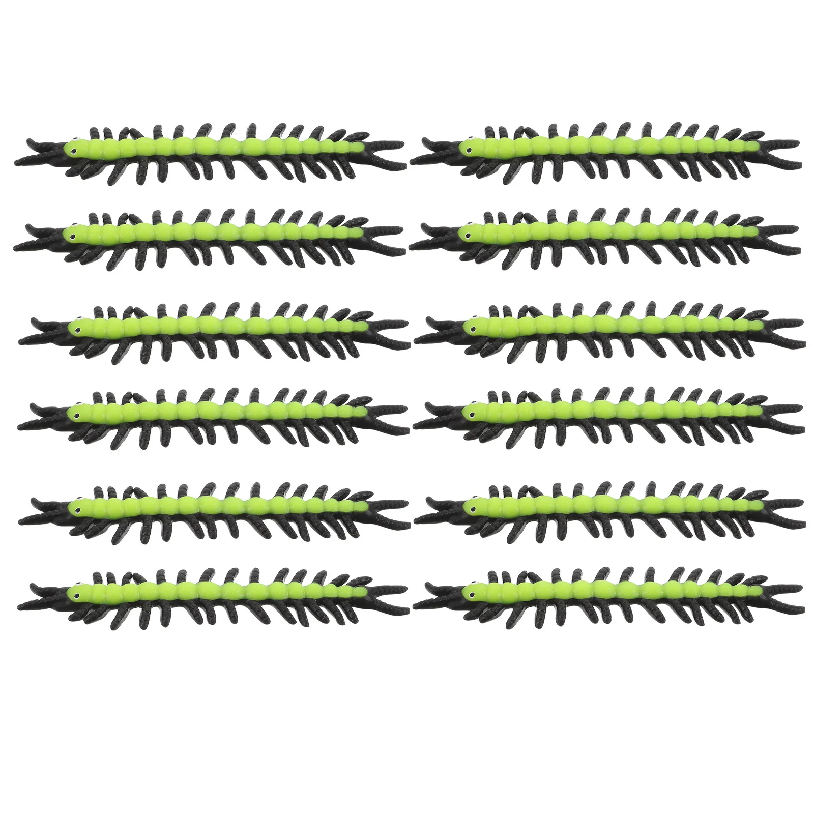 12 pçs simulação centopéia brincadeira de halloween flexível elástico assustador adereços assustador brincadeira gadgets alívio do estresse festa favores