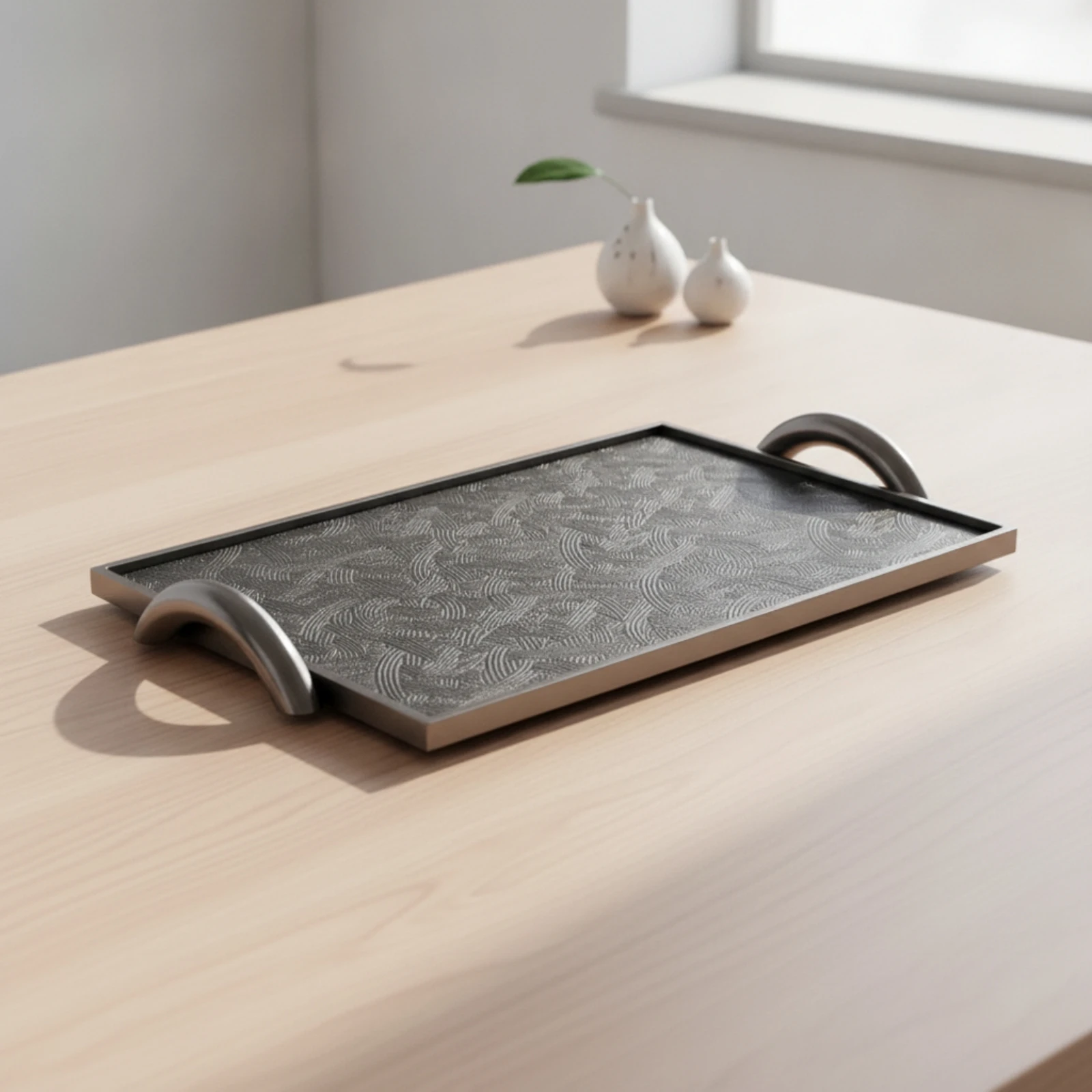 leather-tray-with-metal-frame-modern-rectangular-tray-with-handles-contemporary-slim-for-tabletop-display-shelf