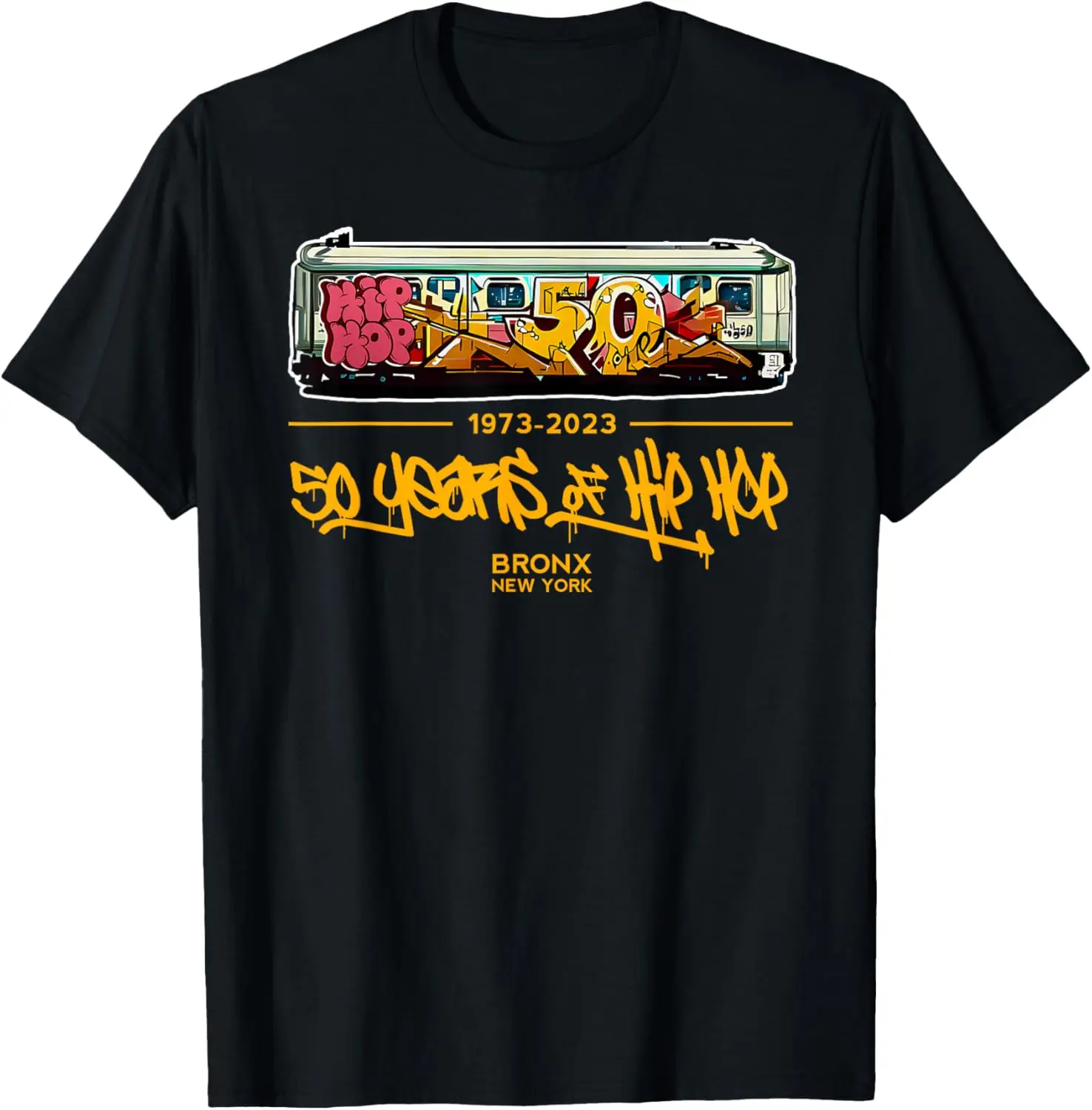 50 Years of Hip Hop 50th Anniversary Retro Subway Graffiti T-Shirt