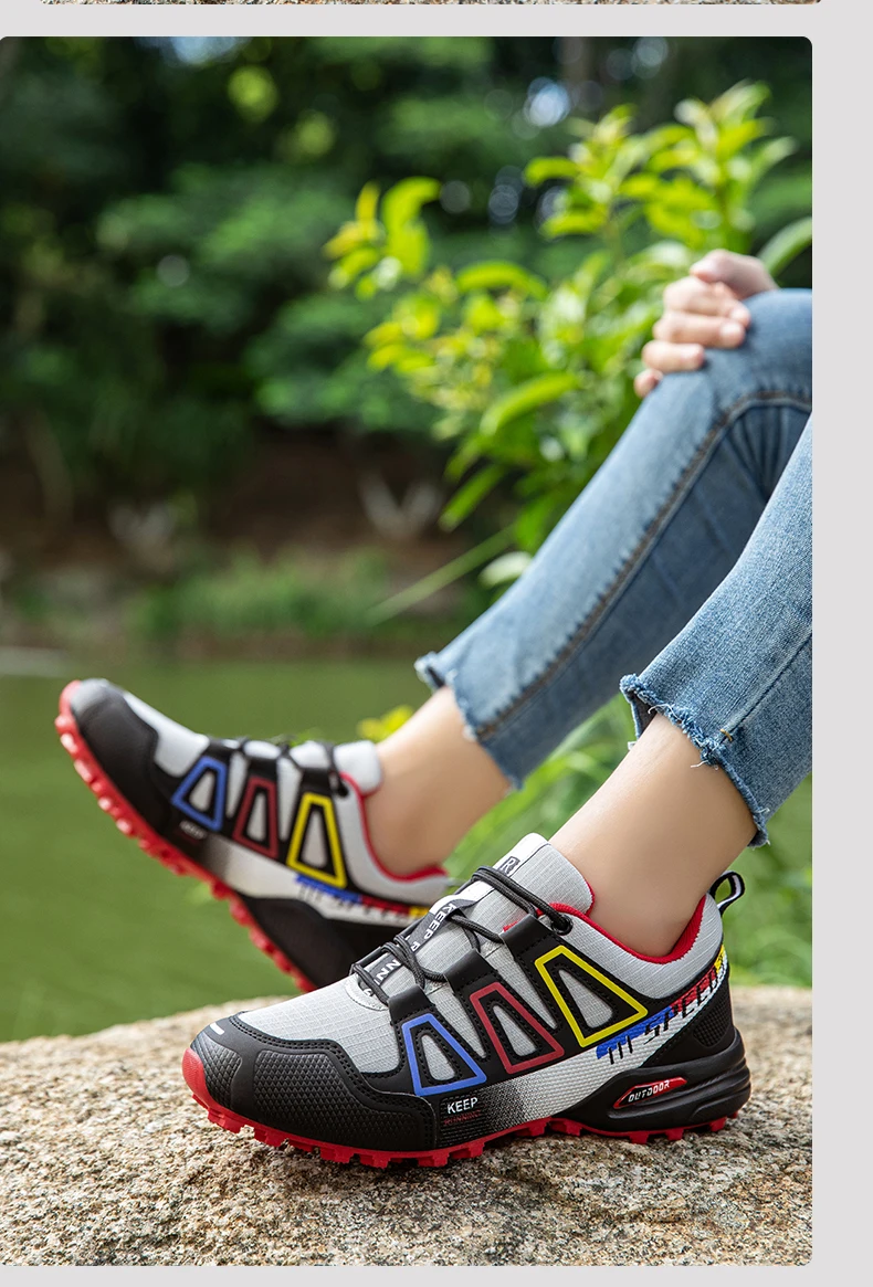 Wasserdichte Wanderstiefel für Herren und Damen, rutschfeste, atmungsaktive, leichte und langlebige Gummisohlen, geeignet für den Außenbereich – Detail 28