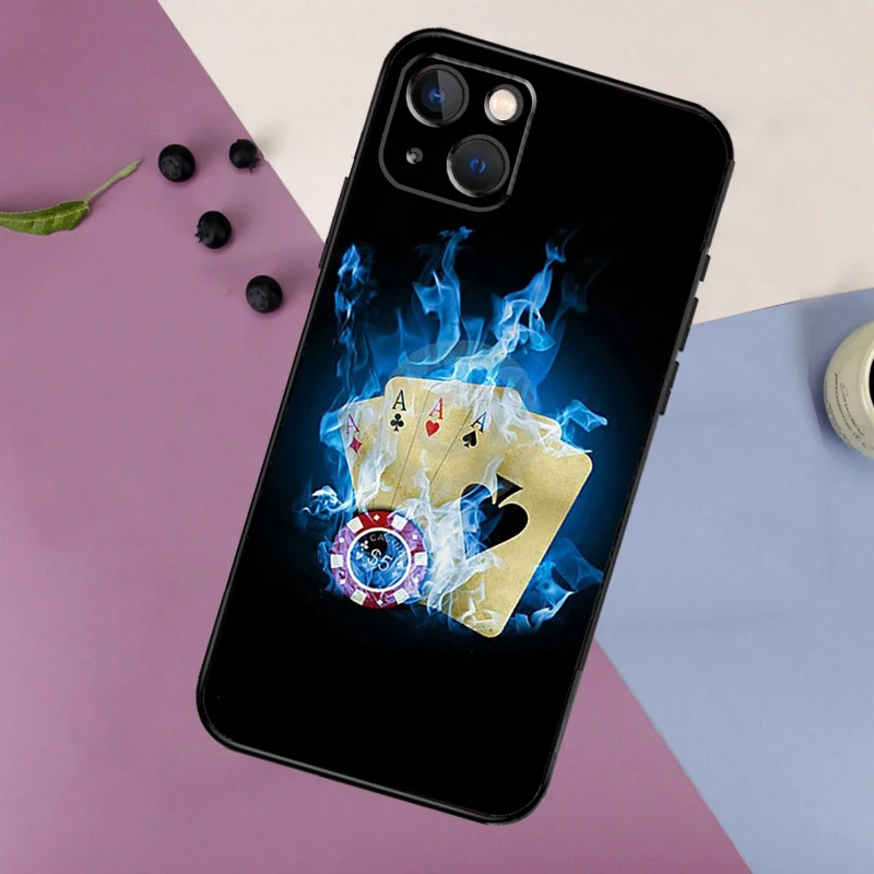 Dices Poker Casino Case For iPhone 14 13 11 12 16 15 Pro Max 12 13 Mini X XR XS MAX 7 8 14 16 15 Plus Back Cover