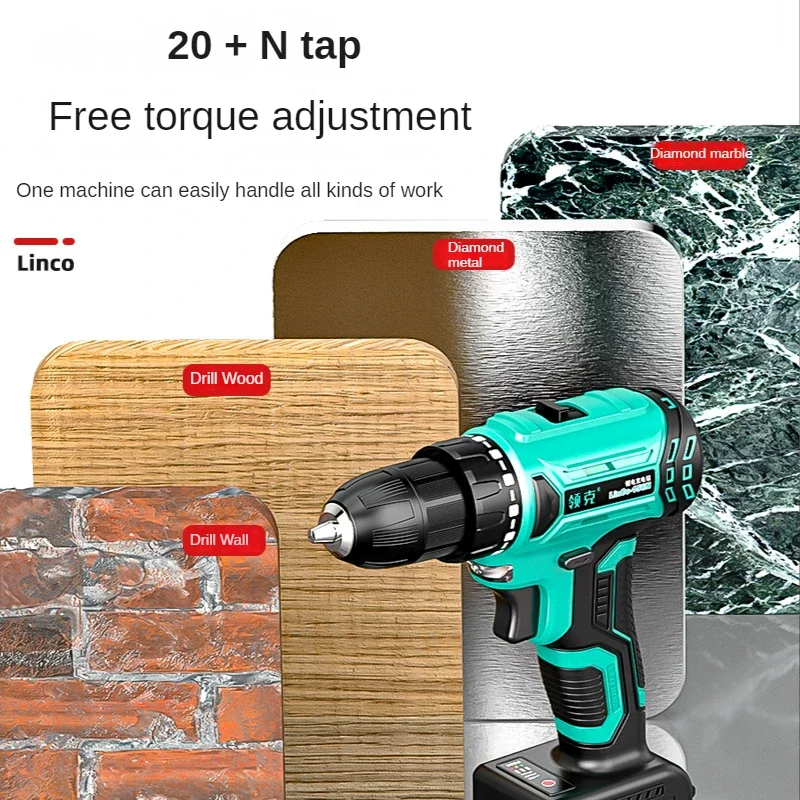 48VF New Wireless Hand Electric Drill Impact Cordless Lithium Battery Screwdriver For Decorating House Drilling Screw Power Tool