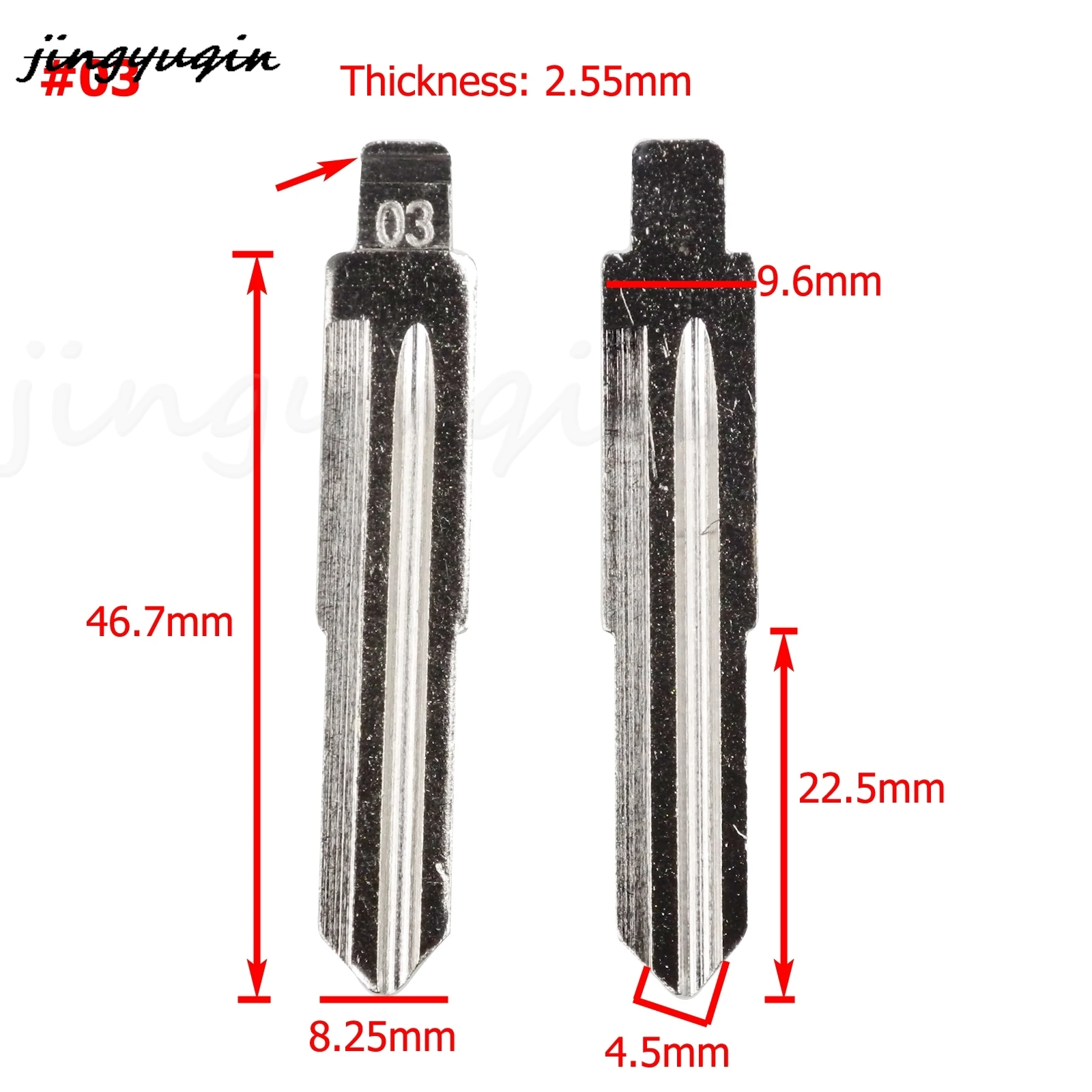 Jingyuqin 10 sztuk/partia zdalny kluczyk Uncut Blade #03 22 26 71 61 87 dla Buick Excelle HRV Triumph LaCrosse Regal Verano Encore