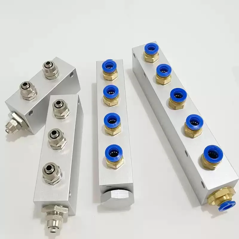 Ways 4-12 Ports Solid Aluminum Air Manifold Block Splitter For Air Compressor 27x36mm 1/2