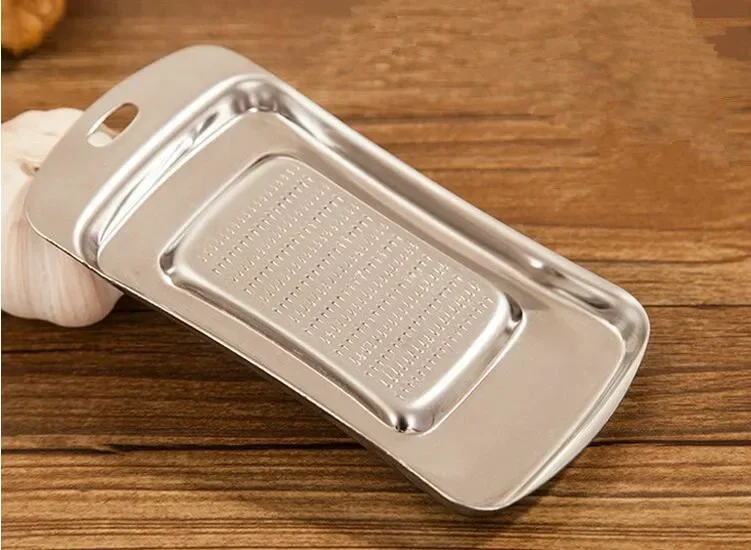 1PC Stainless Steel Ginger Garlic Wasabi Grater Crusher Garlic Press Device Chopper Cutter Garlics Peeler Kitchen Tools OK 0741