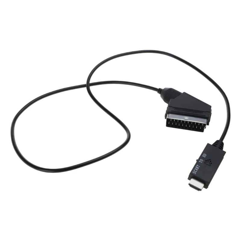 Adapter zgodny z HDMI do Scart 1080p60Hz/720p60Hz Wyjście kompatybilne z HDMI Kabel USB Zasilanie Niskie zużycie energii