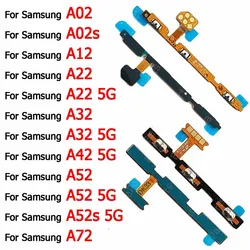 Botón lateral de interruptor de volumen para Samsung Galaxy A02, A02s, A12, A22, A32, A42, A52, A52s, A72, 5G, Cable flexible de encendido y apagado silencioso