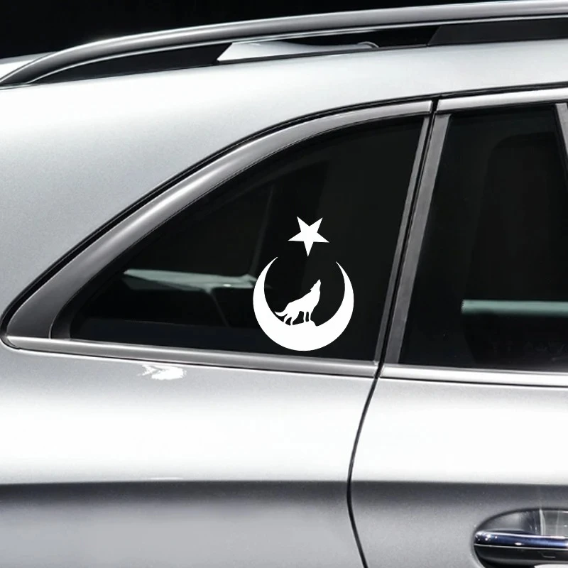 Interesting Wolf and Moon Star Great Turk Turkey Turkish Car Sticker Accessories Car Styling Decal Vinyl  PVC