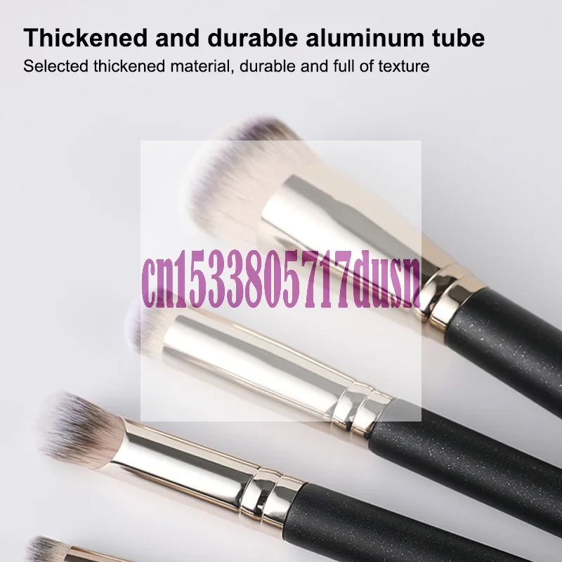 {HBA17} 3 pièces pinceaux de maquillage professionnels brosse de fond de teint en poils de Nylon doux brosse anti-cernes à tête ronde outils de maquillage portables