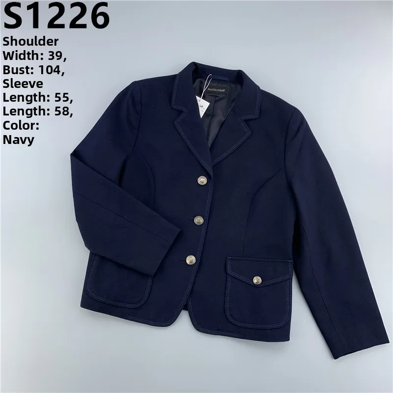 スリムフィット学生服ジャケット レディーススタイル ブリティッシュ 秋冬コート 可愛い女子学生 ウェスタン風スーツ アウター カレッジ風