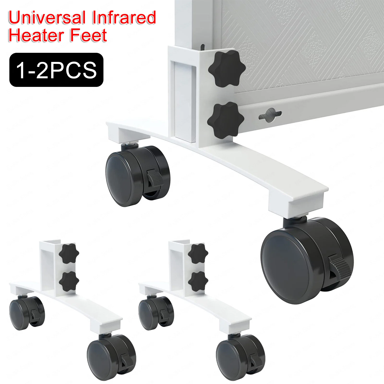 Metal Electric Heater Feet Holder Universal Heating Panel Standing Legs with Wheels Easy To Install Heating System Accessories