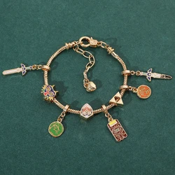 Game The Legend of Bracelet Master Sword Hylian Shield Sheikah Eye Pendant Diy Charms Bangle Bracelet for Women