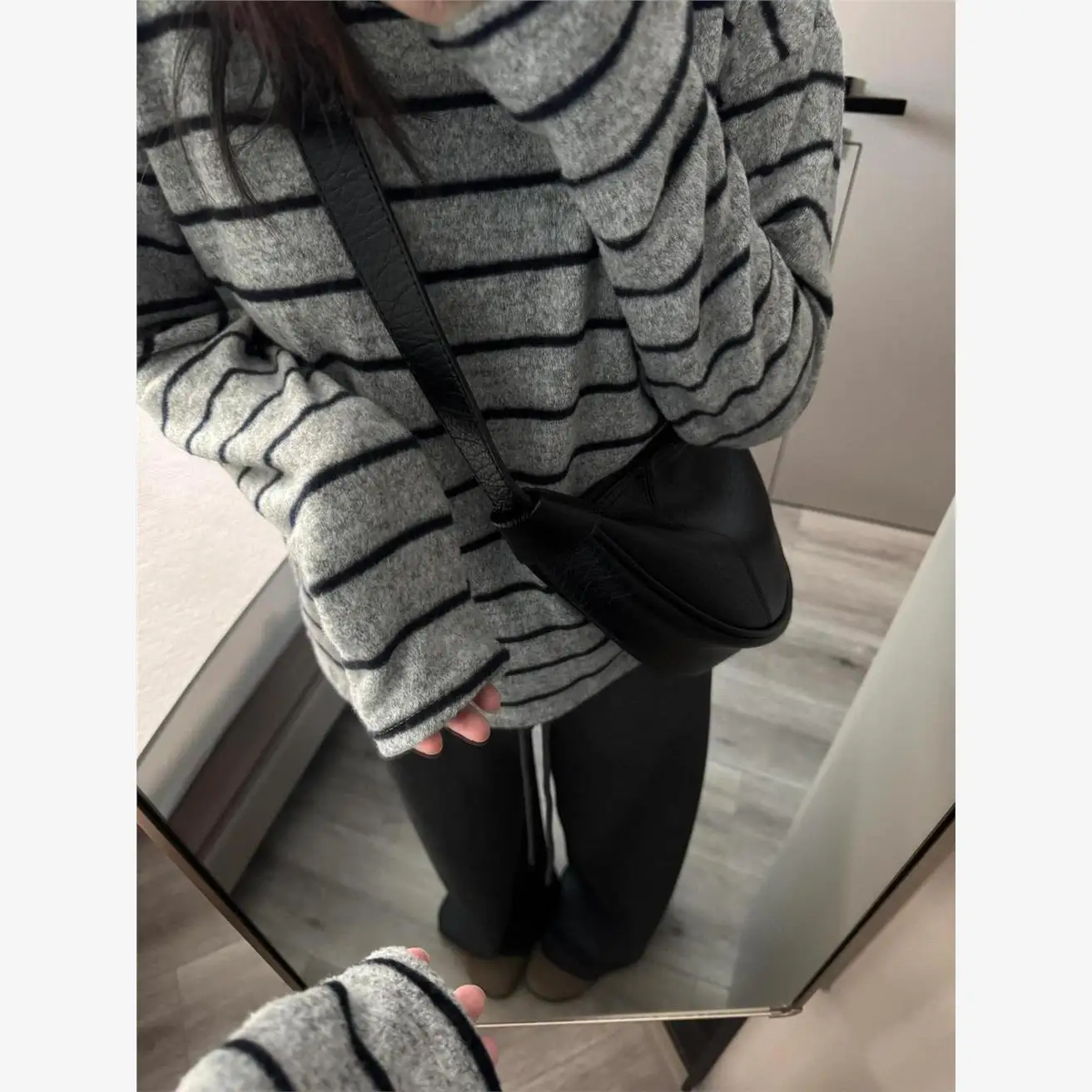 Y2K Abi Cultural Stripe Fce Long Sve Damen T-Shirt Lazy Base Layer irt Korean Sle Campus Wind Frühherbst Top