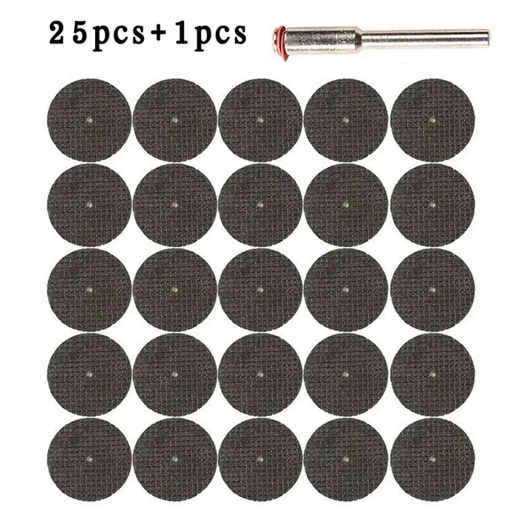 26pcs Metal Cutting Disc Fiberglass Reinforced Cut Off Wheel Discs Saw Set 1/8inch Mandrel For Rotary Tool Accessories