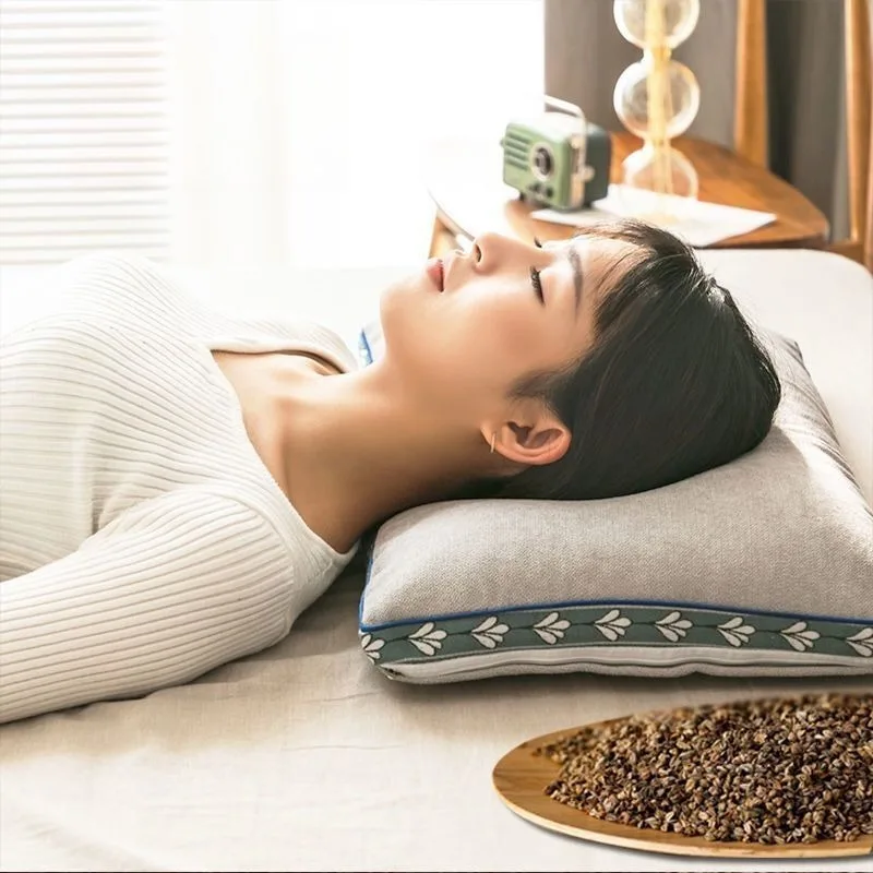 

1Pac Pure Buckwheat Husk Pillow for Cervical Spine Protection, Adult Household Single Summer Cool Pillow