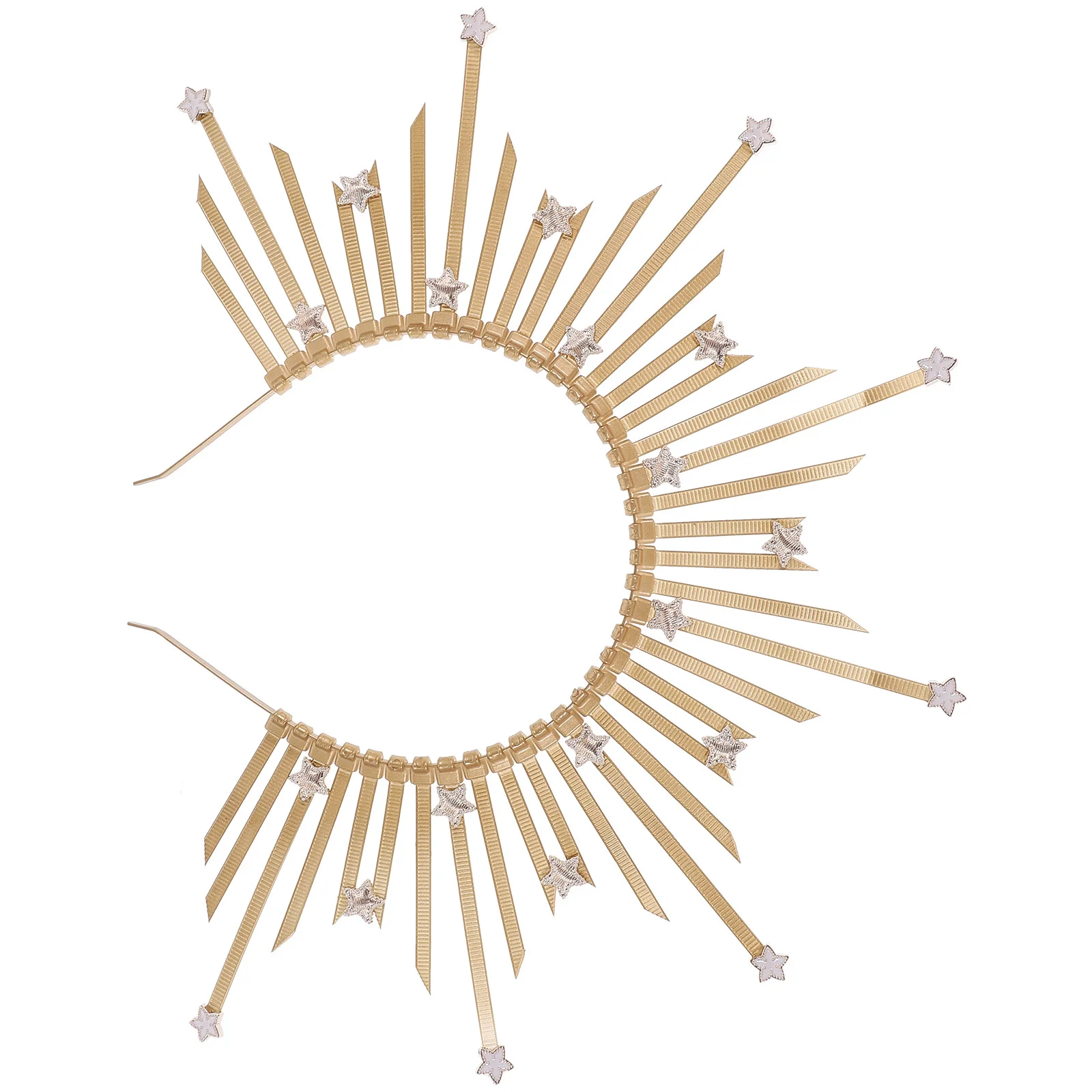 

Gold Sunburst Headband Women Exquisite Lightweight Goddess Crown for Halloween Cosplay Party Retro Gothic Accessory
