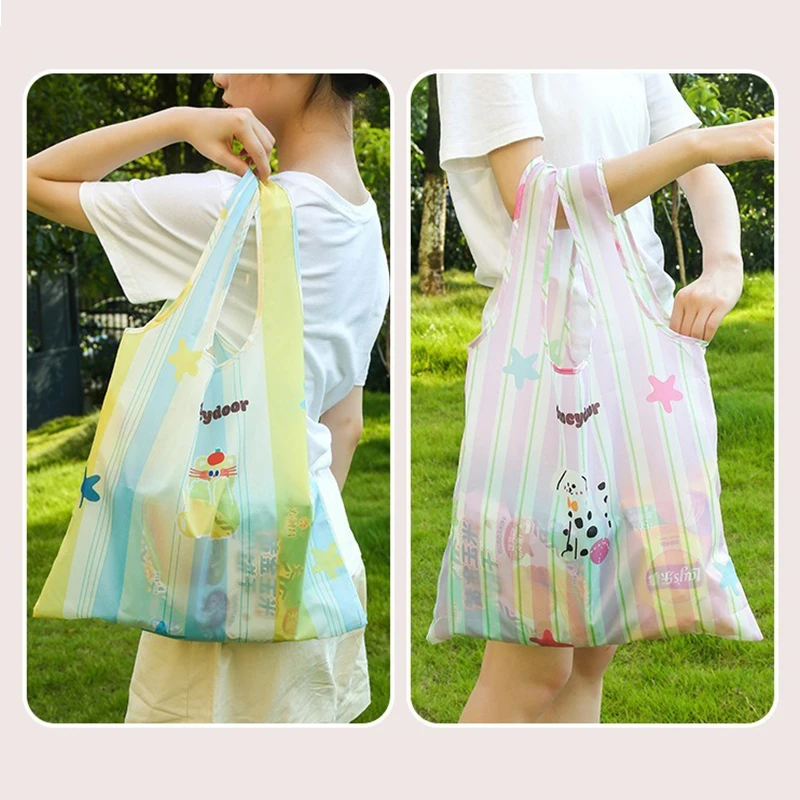 

Portable foldable shopping bag Storage bag Large capacity waterproof supermarket grocery bag durable tote bag