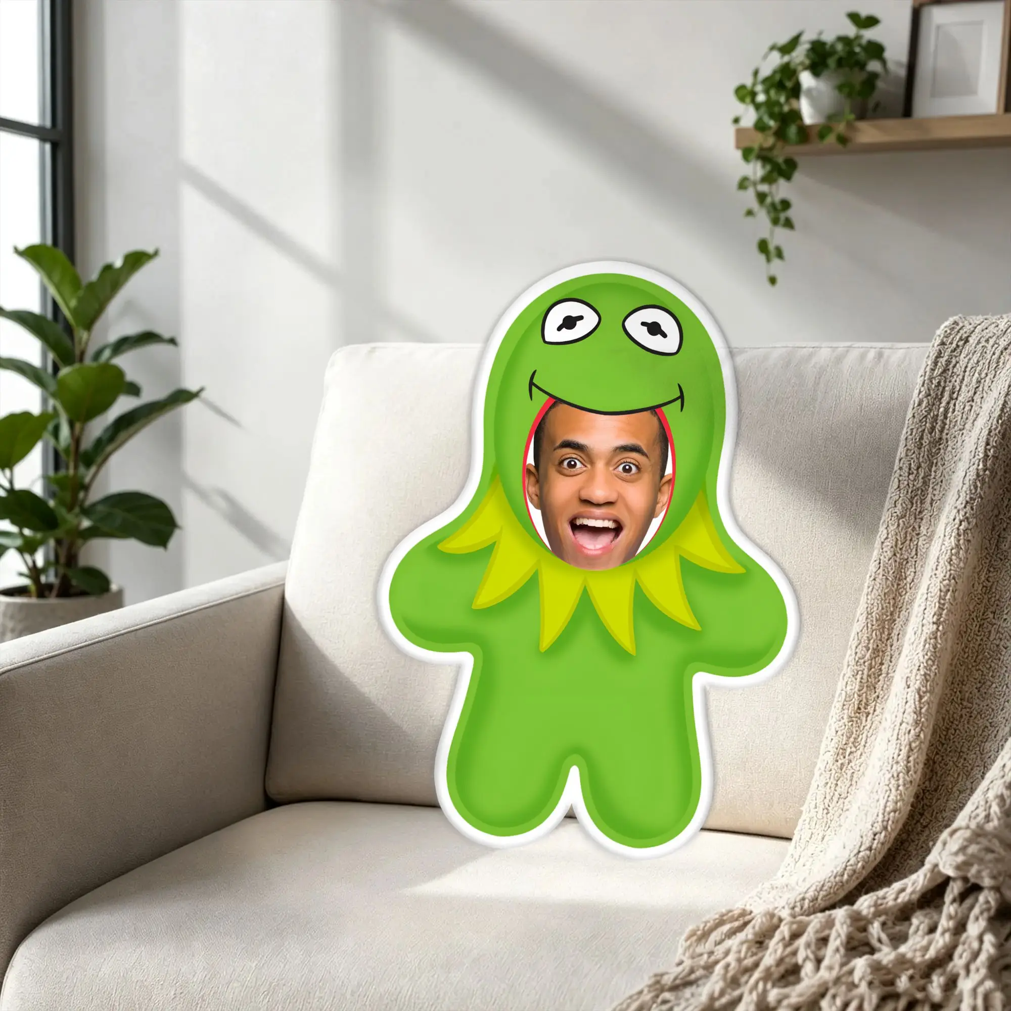 Custom Interesting Frog Pillow Cushion Double Sided Newly Designed  Boyfriends Funny Gift Stuffed Cushions Plush Pillows