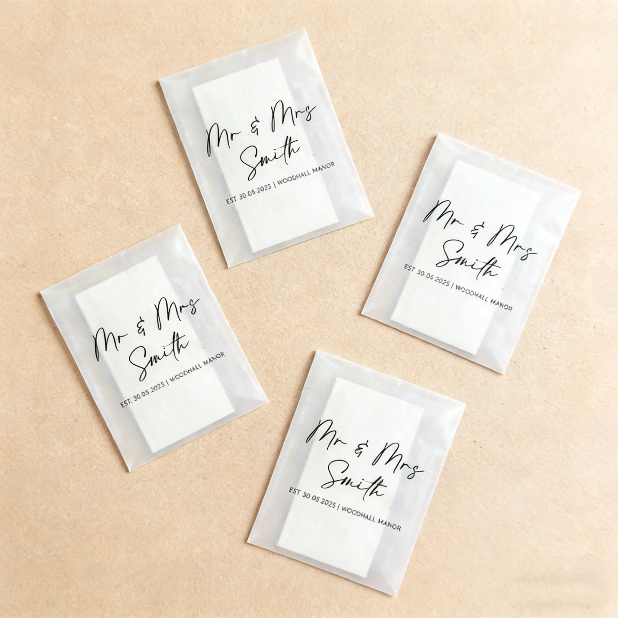 

Персонализированные свадебные пакеты для салфеток с любым дизайном, пакетики с конфетти «Счастливые слезы», биоразлагаемые свадебные подарочные пакеты