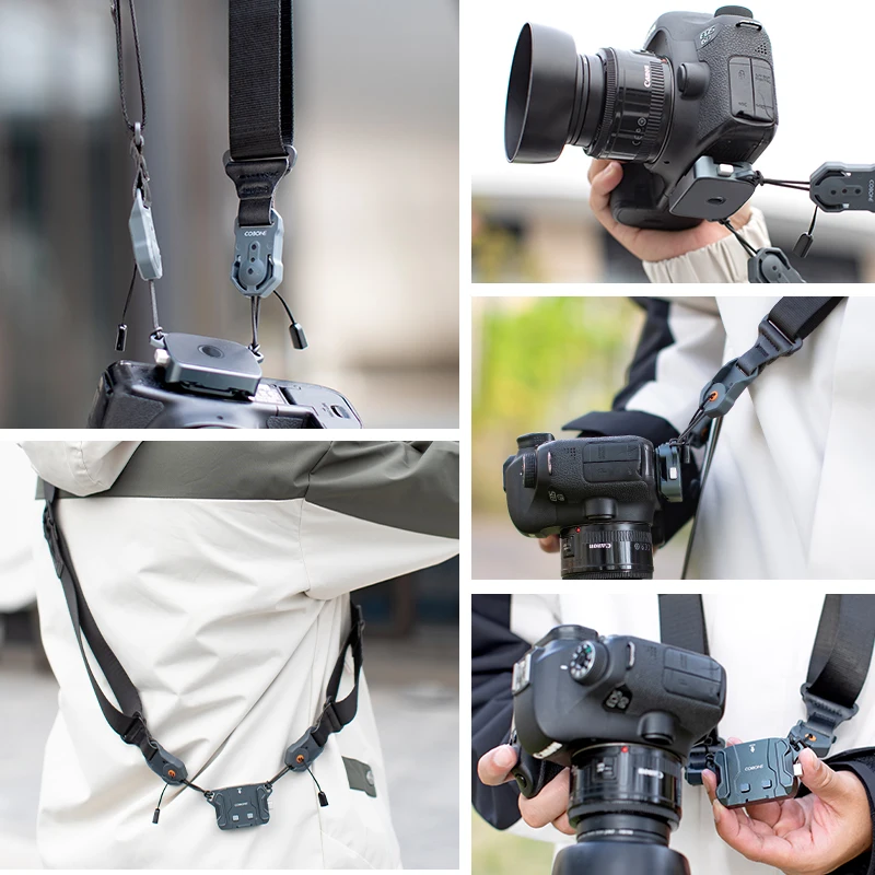 XILETU Quick Release สายคล้องไหล่ฐานกล้อง Sling Quick Disconnect Adapter สําหรับ Fast Release Plate พร้อม Fujifilm Canon Sony