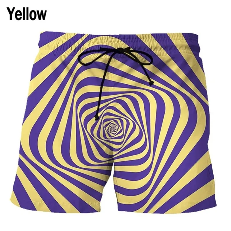 Newest Popular Featured Fashion Hipster Vertigo 3D Print Fashion Men Shorts Summer New Harajuku Hip Hop Leisure Beach Shorts