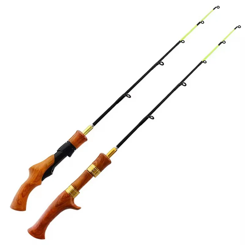 Weihe 62cm Mini Teleskop Eis Angelrute tragbare Kohle faser River Shrimp Karpfen Angelrute
