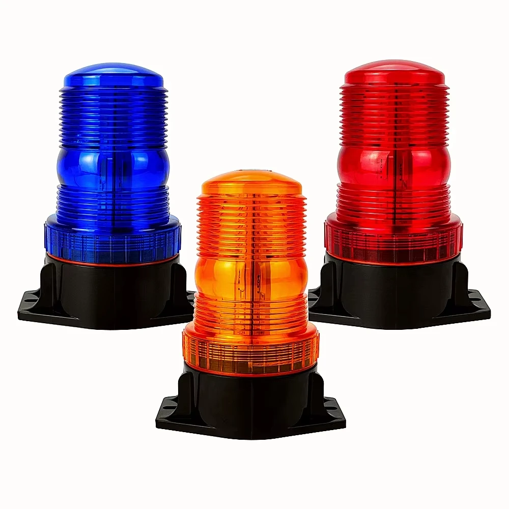 LED Strobe Light Car Warning Safety Flashing Beacon Amber Lights for Truck Vehicle Forklift Truck Tractor Golf Cart 12V 24V