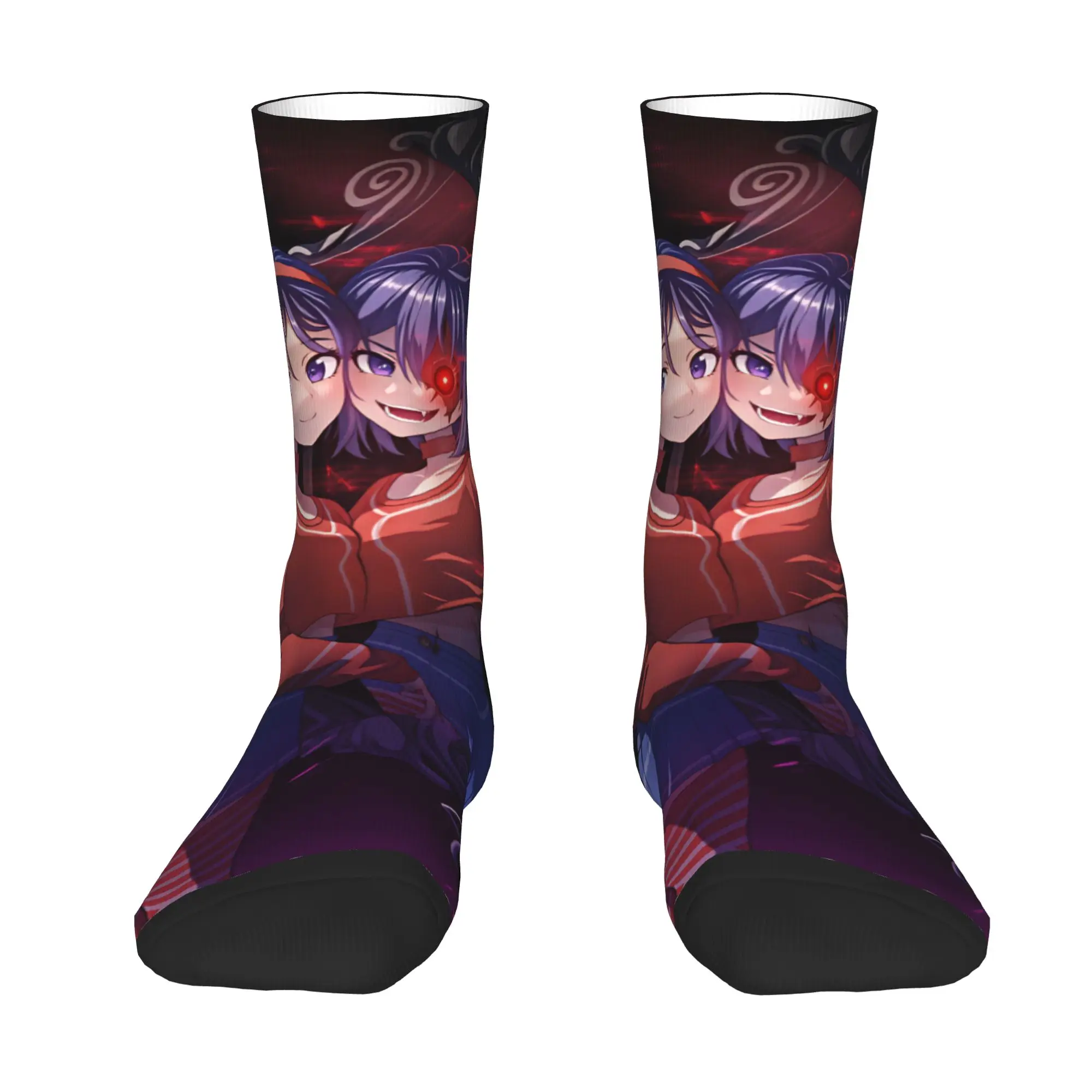 Cool Mens M-MiSide Anime Dress Socks Unisex Warm Breathbale 3D Printed Game Crew Socks