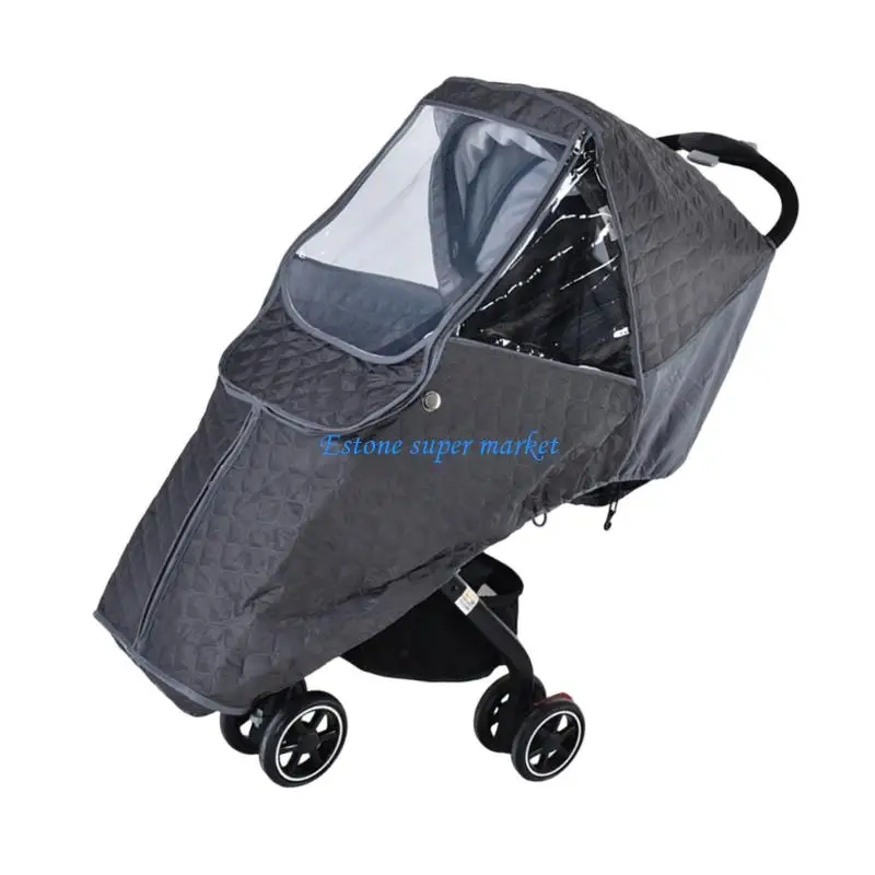 090B Pram Weather Protector Winter Windproof Cover Quick Install Strollers Accessory