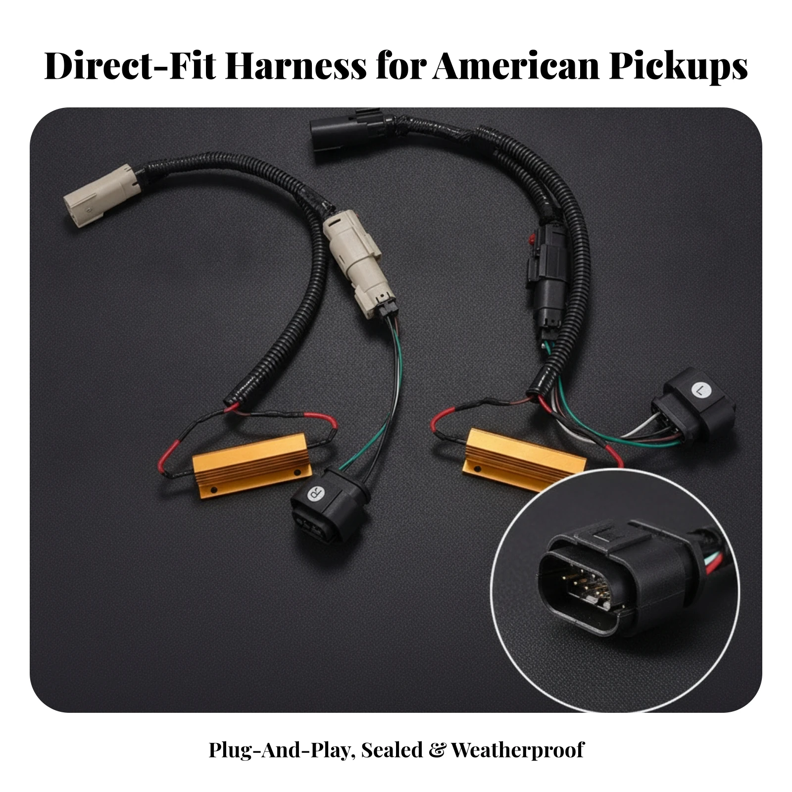 Tail-Light LED Conversion Wiring Harness CE-Certified Halogen to LED Tail Light Conversion Harness Robust Energy-Efficient