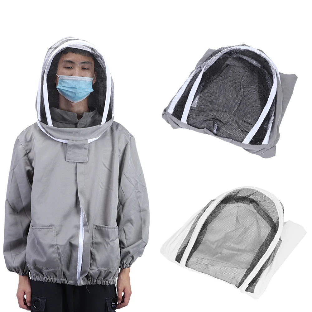 

Beekeeper Supplies Beekeeping Protective Veil Jacket Bee Suit Smock with Double Zippers Beekeeper Accessory Beekeeping Clothing