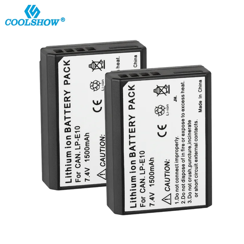 كاميرا بطارية LP-E10 LP E10 LPE10 لكانون EOS 1100D 1200D 1300D المتمردين T3 T5 T6 T7 قبلة X50 X70 بطاريات