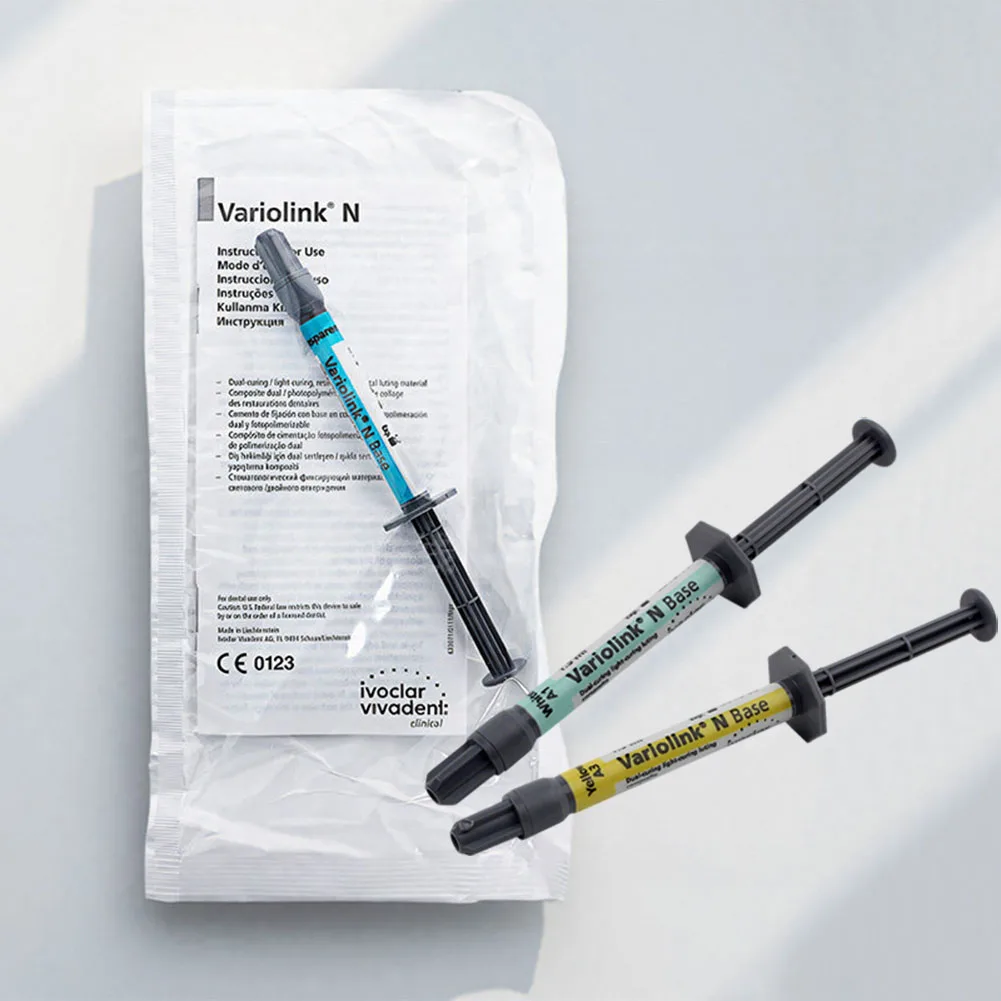 Dual Curing Dental Luting Cement Original Ivoclar Variolink N Base Composite Resin TR/A1/A3/Bleach Dental Restorative Adhesive