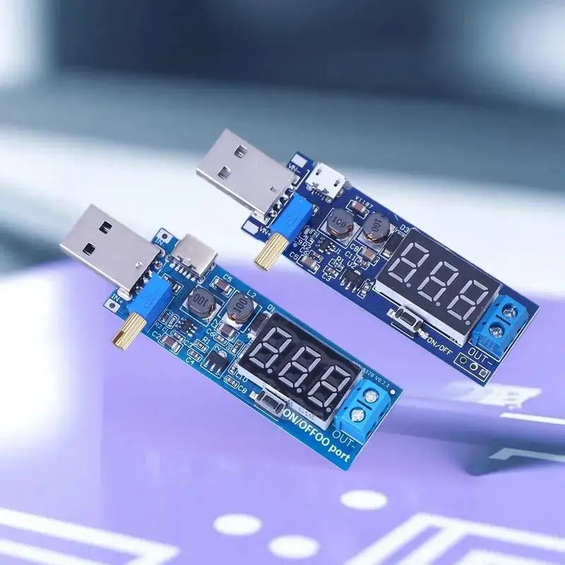 Adjustable USB Power Supply Module DC-DC Step Up / Down Boost Converter 5V to DC1.2V-24V