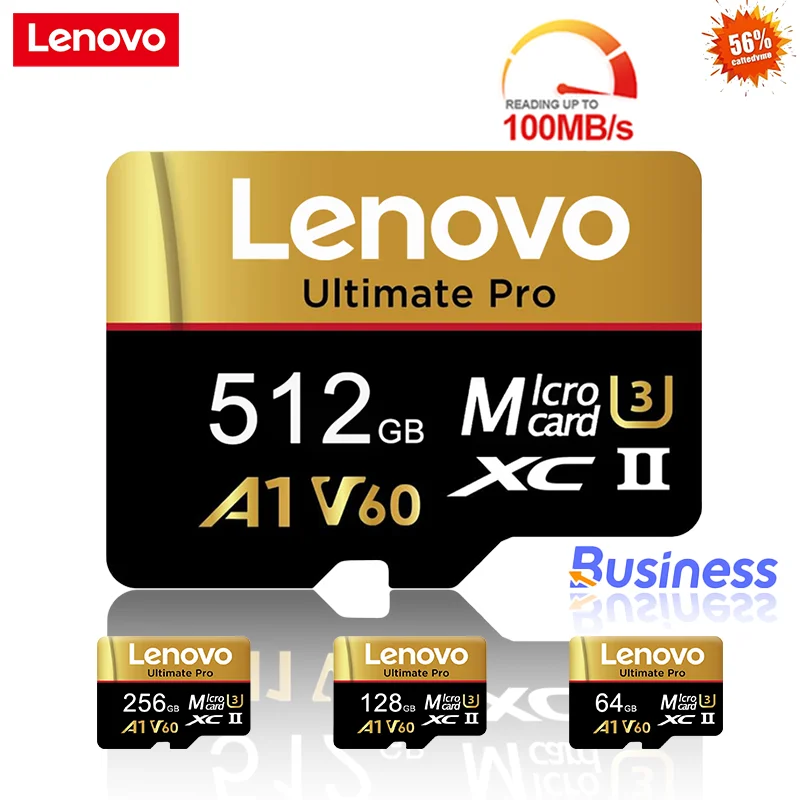 Lenovo High Speed Micro TF SD Memory Card 512GB 256GB 128GB Memory Card Stable Performance for Camera Surveillance Devices