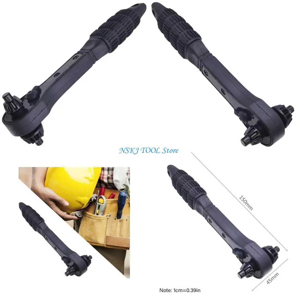 L8RC Wrench Ratchet Spanner Quickly Loosen Drill Chuck For Electric Drills