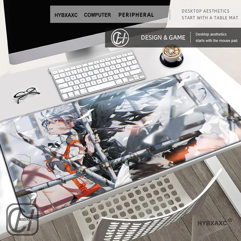 

HYBXAXC Monochrome Anime Battle Scene Mouse Pad Anti Slip Rubber Base Desk Mat For Gaming Office Laptop