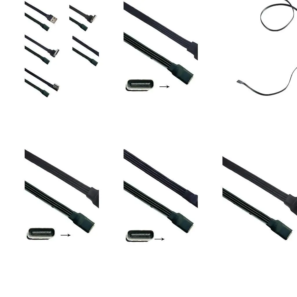 R53C Efficient USB to Type C Data Cable, 18W Power Delivery, Flat Silicone USB Type C Extension Cable for Enhances Durability