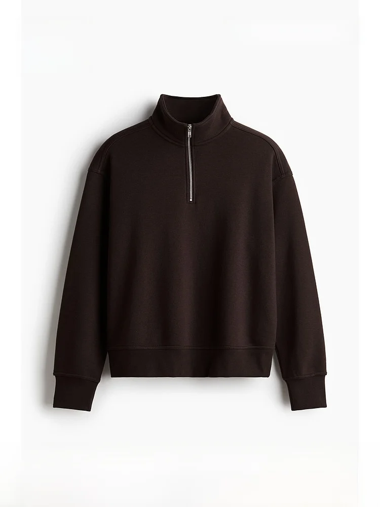 

H&M Men's Fleece Lined Zip up Hoodie Loose Fit American Lazy Style Heavyweight Overhead Shirt Casual Basic Color