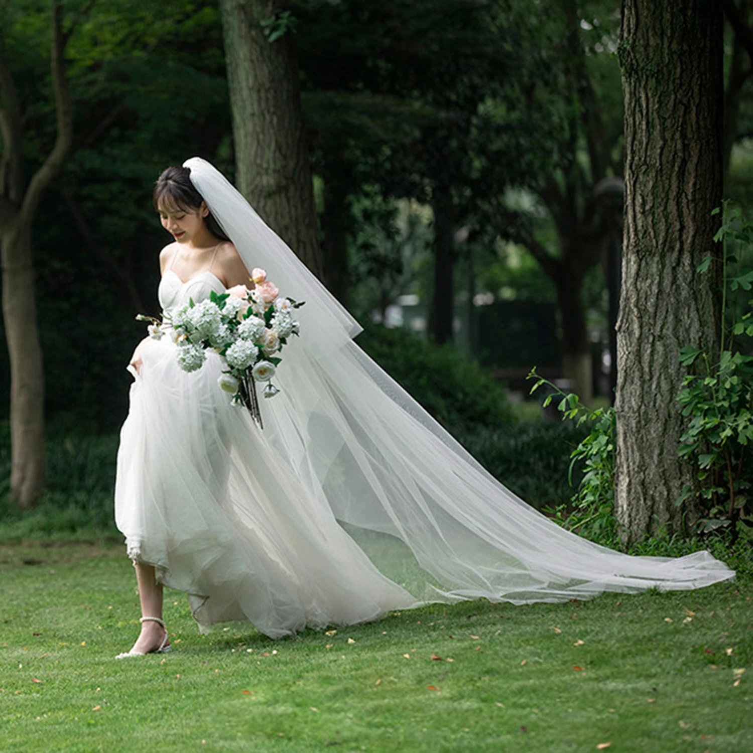 3 Meters Wedding Veil White Ivory Simple Bridal Veil With Comb Wedding Veil Hot Sale Elegant Wedding Accessories